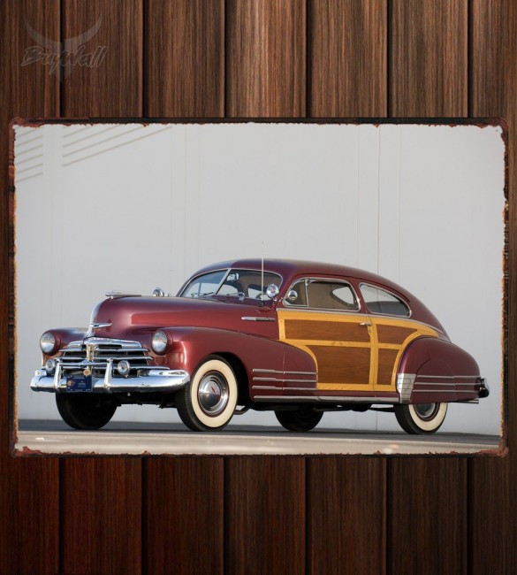 Металлическая табличка Chevrolet Fleetline Aerosedan Country Club Woody Металлическая табличка Chevrolet Fleetline Aerosedan Country Club Woody
